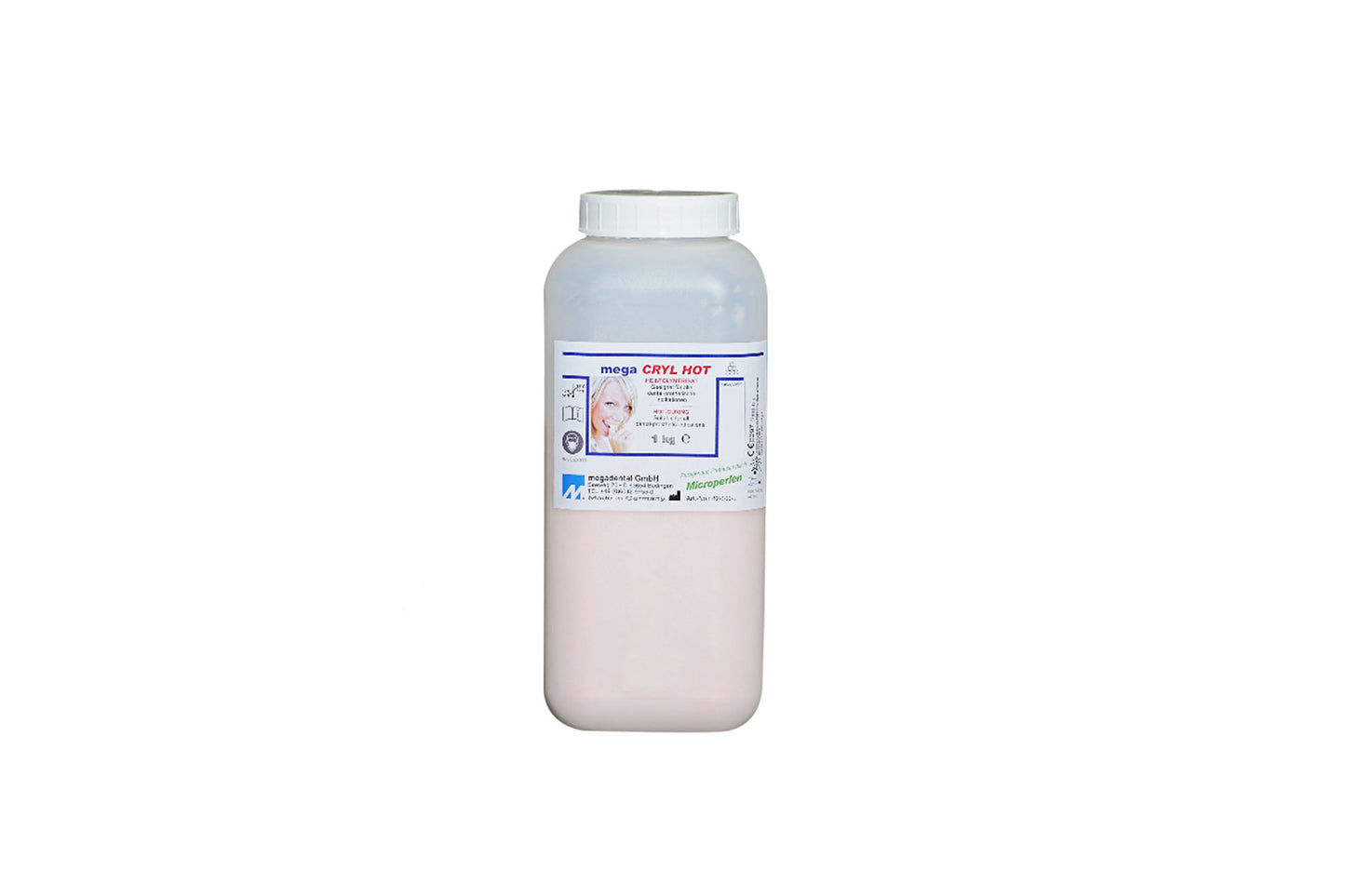 MEGA-CRYL HOT POLVERE 1 KG. ROSA VENATO