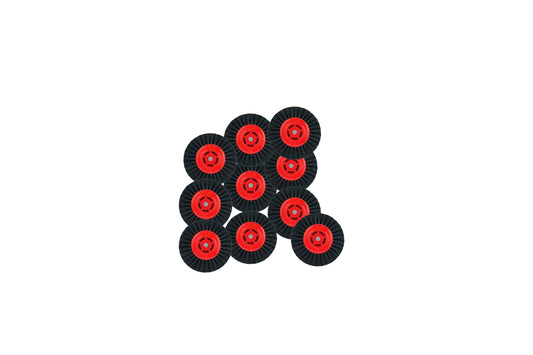SPAZZOLE UTG NERE 4 RANGHI CONV. C/ROSSO 10 pezzi