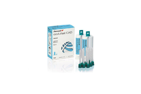 Silicone per addizione specifico per la registrazione occlusale.Conf 2 x 50 ml+12 puntali verdi