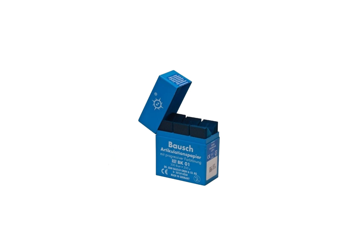 CARTA PER ARTICOLAZIONE BK 01 spessore 200 micron colore blu 300 strisce CARTA ARTICOLAZIONE BAUSCH BK1 300PZ CARTA PER ARTICOLAZIONE BK 01 spessore 200 micron colore blu 300 strisce CARTA ARTICOLAZIONE BAUSCH BK1 300PZ