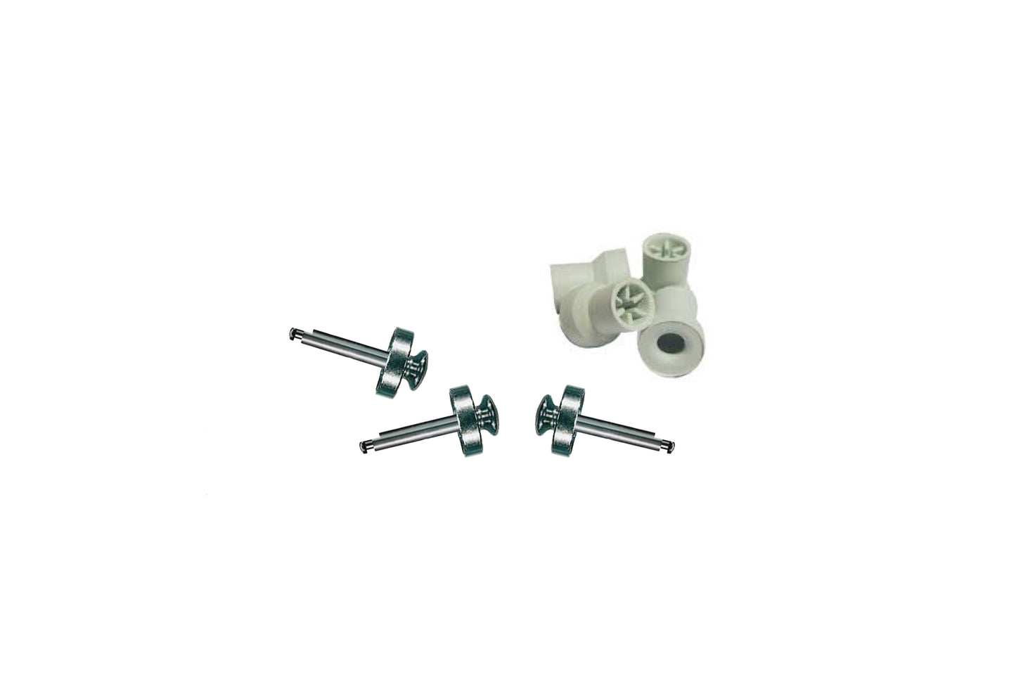 COPPETTE GOMMA 144pz + 3 MANDRINI